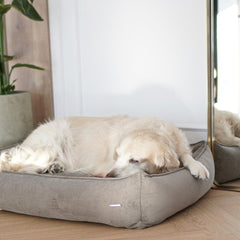 STRIPPO Mokka Corduroy Luxury Dog Bed by Labbvenn
