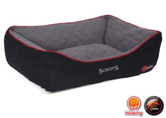 Scruffs Thermal Box Dog Black & Grey | Self Heating Dog Bed