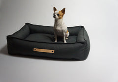 Tove Anthracite Dog Bed by Labbvenn