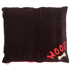 Red On Chocolate Woof N Bone Dog Bed | Creature Clothes