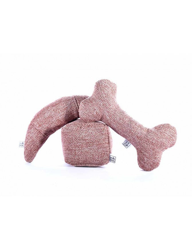 Wooldog Dog Chew Toy Set In Brick Red