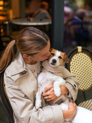 Wooldog Supreme 100% Merino Wool Dog Neck Cowl in Beige