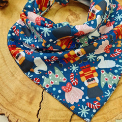 Nutcracker In Blue Christmas Dog Bandana