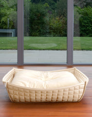 Luxury Leather Orthopaedic Bowl Dog Bed