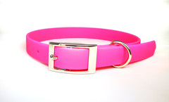 Neon Pink Biothane Dog Collar | Vegan Dog Collars