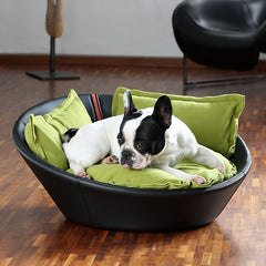 Luxury Mila Faux Leather Dog Bed