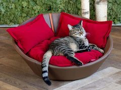 Luxury Mila Faux Leather Dog Bed