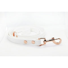 White Biothane Dog Lead
