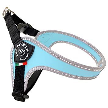 Tre Ponti Easy Fit Light Blue Dog Harness with Adjustable Girth