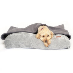 Opulence Burrow Dog Bed In Scandi Grey - Can Be Personalised | Miaboo