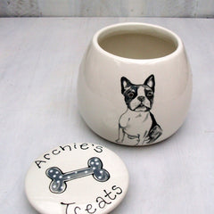 Personalised Ceramic Dog Treat Jar