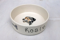 Personalised Ceramic Dog Bowls Large | Chelsea Dogs
