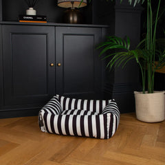 Amalfi Striped Box Bed - Black