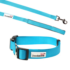 Aqua Puppy Collar & Lead Set by Doodlebone