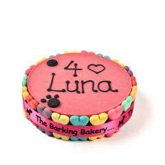 Barking Bakery Hand Written Pink Pawty Cake For Dogs