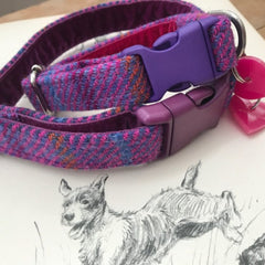 Berry Harris Tweed Designer Dog Collar