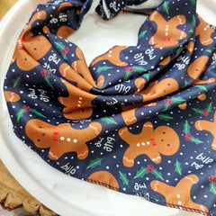 Bite Me Gingerbread Christmas Dog Bandana