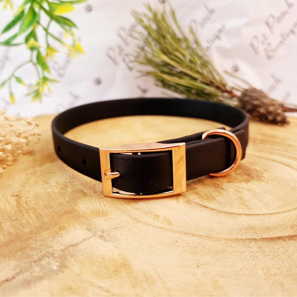 Black Biothane Dog Collar