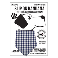 Creature Clothes Slip On Bandana Blue Gingham