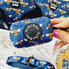Blue Buzzy Bumble Bee Poo Bag Holder