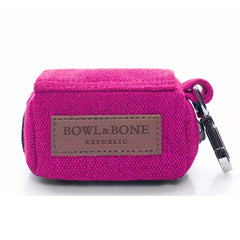 Bowl and Bone Mini Pink Dog Poo Bag Holder