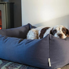 Burnham Bolster Dog Bed - Denim