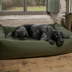 Burnham Bolster Dog Bed - Olive