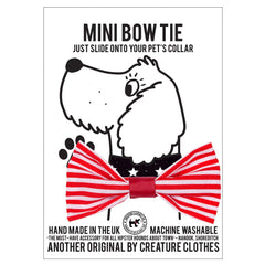 Creature Clothes Candy Stripe Dog Bow Tie