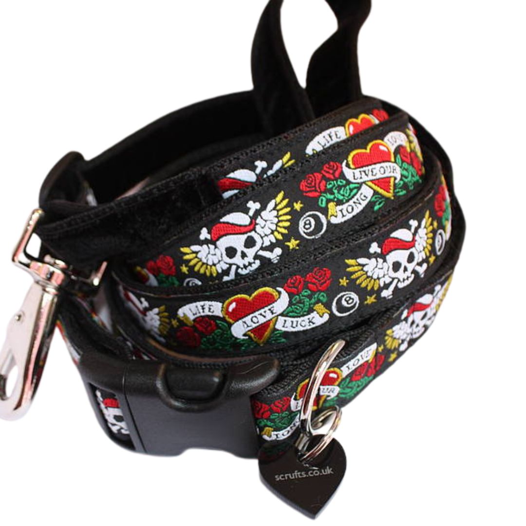 Captain Jack Dog Collar And Lead Set