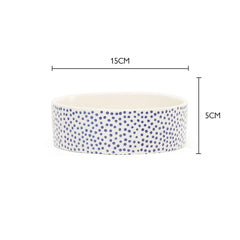 Coastal 2 Piece Dog Bowl Food & Water Bowl Set - Blue 15cm