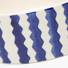 Coastal 2 Piece Dog Bowl Food & Water Bowl Set - Blue 13cm