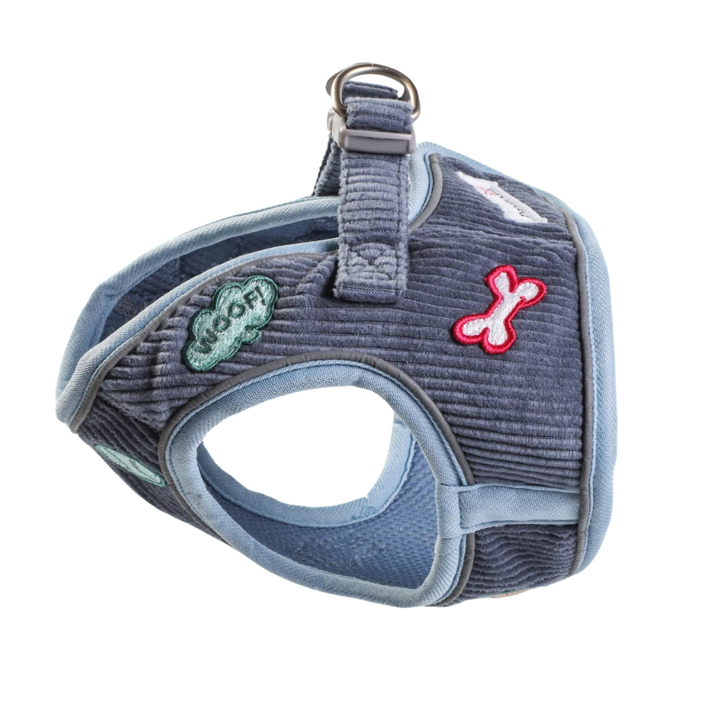 Dinky Dog Snappy Harness - Blue Cord