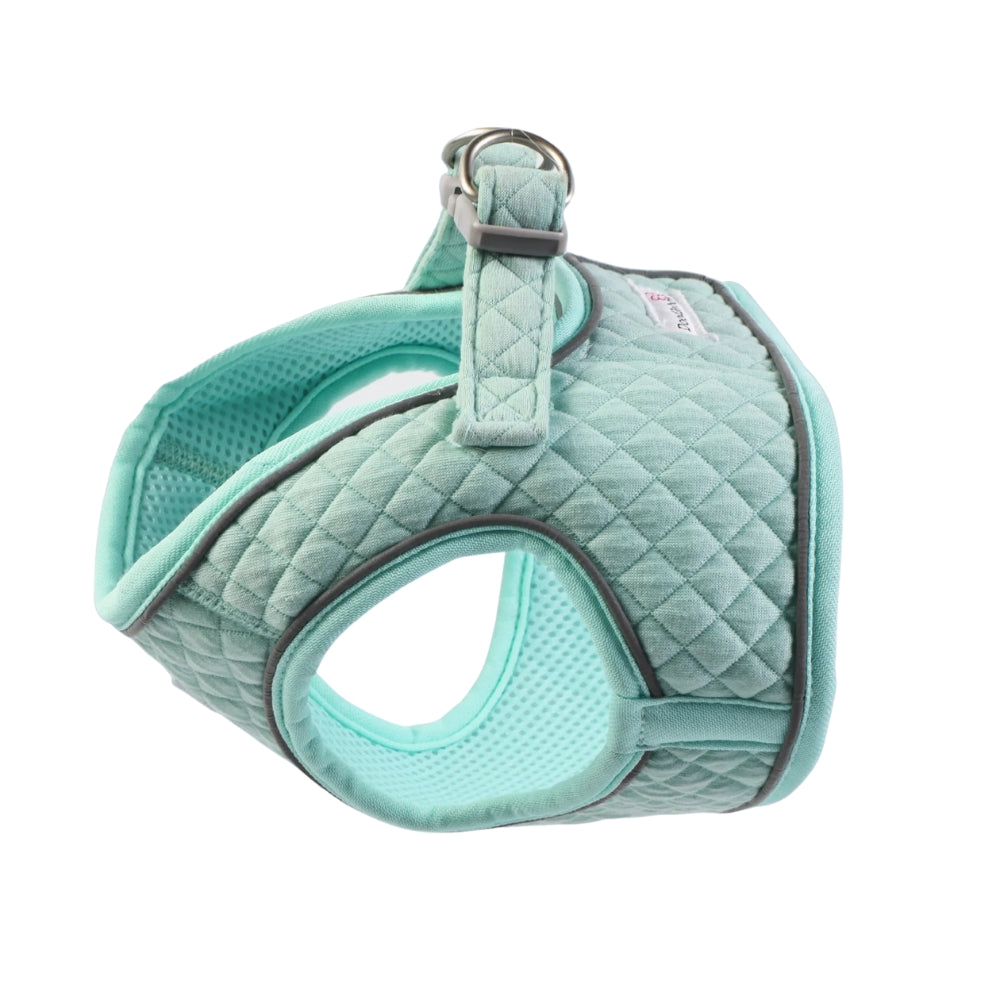 Dinky Dog Snappy Harness - Mint Quilt