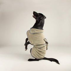 Expedition Deluxe Noodle & Microfibre Dog Drying Coat - Khaki Green