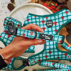 Festive Plaid Christmas Dog Collar