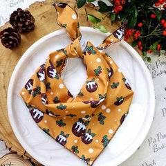 Figgy Toffee Pudding Christmas Dog Bandana
