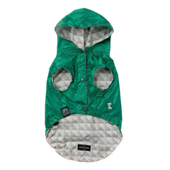 Flipside Reversible Dog Raincoat - Green/Beige