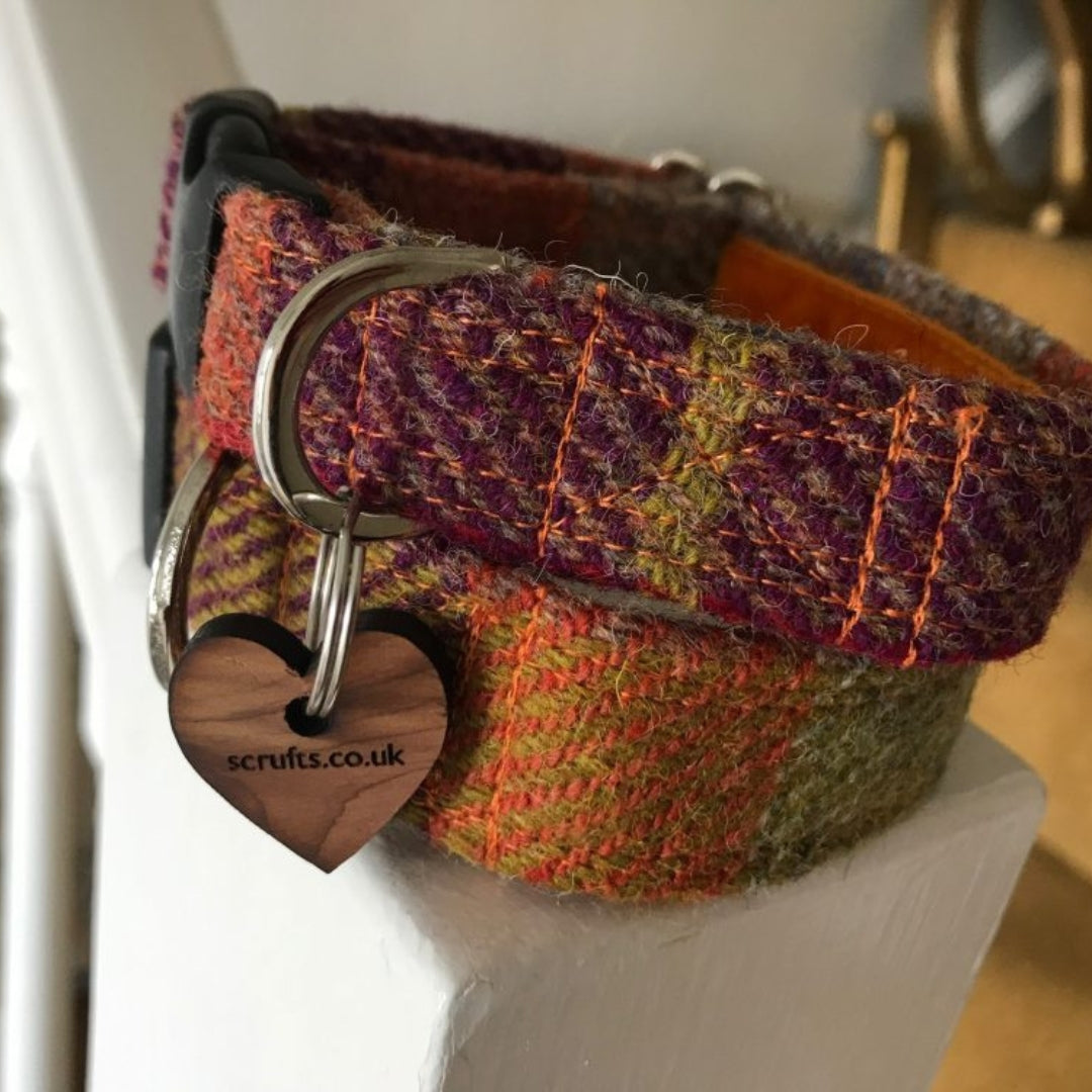 Ginger Harris Tweed Designer Dog Collar