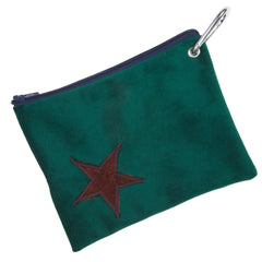 Green Star Velvet Treats Pouch