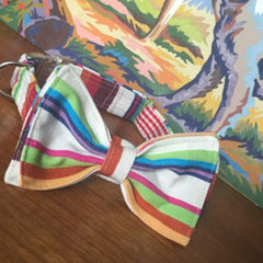 Hello Sailor Stripe Bow Tie Designer Dog Collar