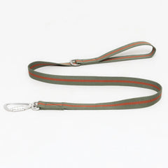All-Terrain Canvas Dog Lead - Khaki / Chestnut