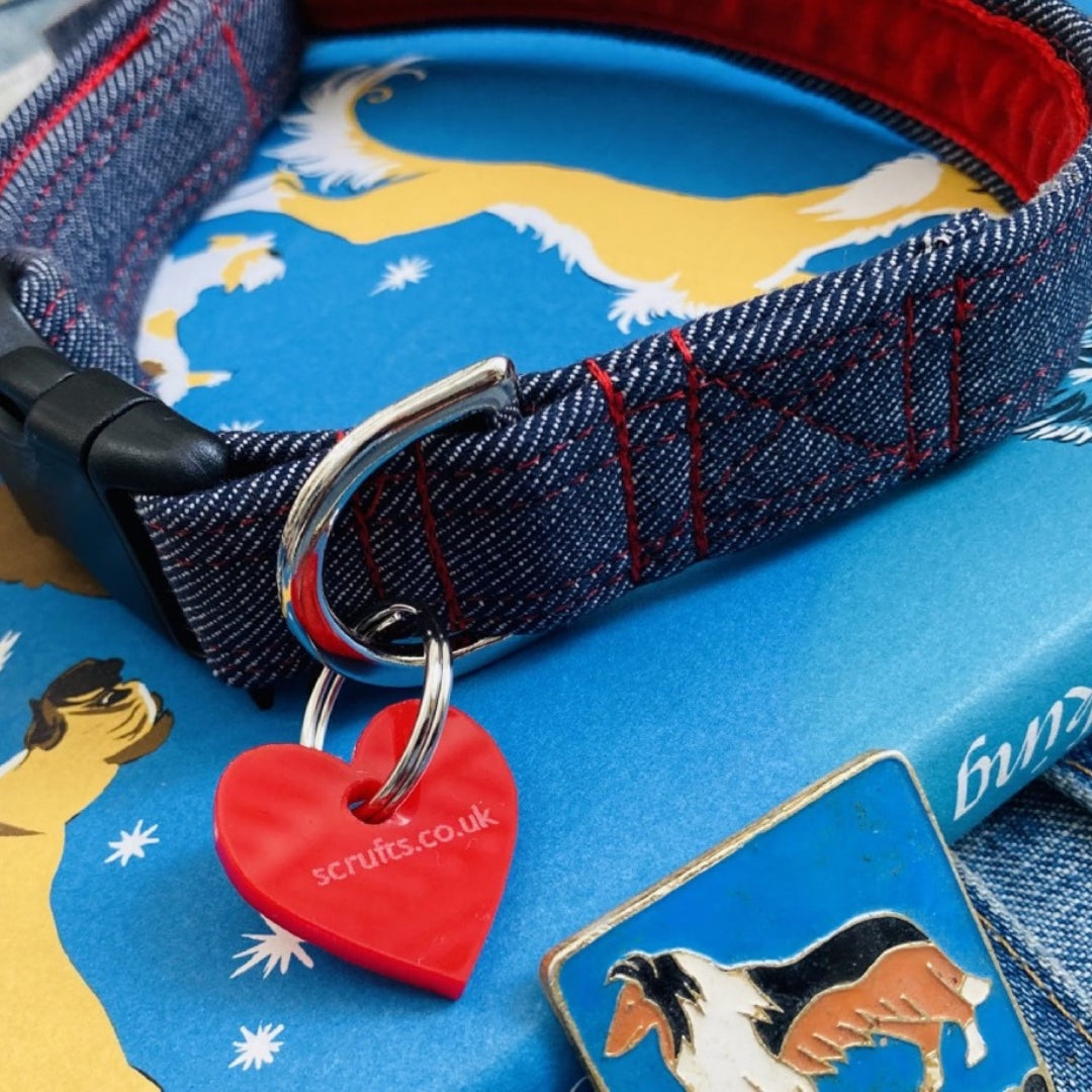 Levi Denim Designer Dog Collar