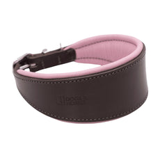 Luxury Pink Leather Hound Collar by Dogs & Horses