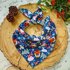 Nutcracker In Blue Christmas Dog Bandana