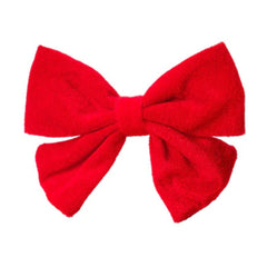Oversized Red Velvet Dog Bow Tie by House of Paws