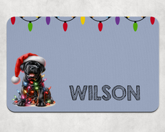 Personalised Christmas Cane Corso Dog Bowl Placemat