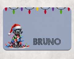 Personalised Christmas Great Dane Dog Bowl Placemat