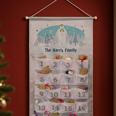 Personalised The Snowman and the Snowdog Advent Calendar In Silver Grey