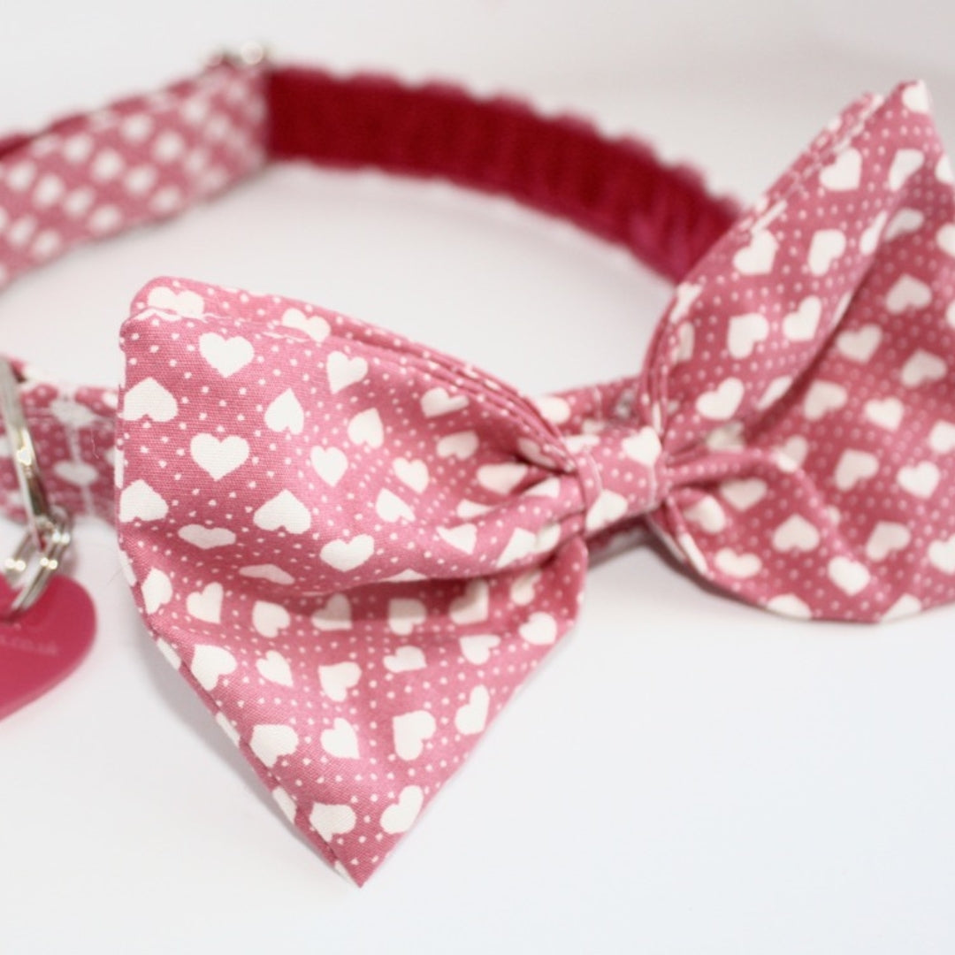 Pretty In Pink Bow Wow Wow Bow Tie Designer Dog Collar