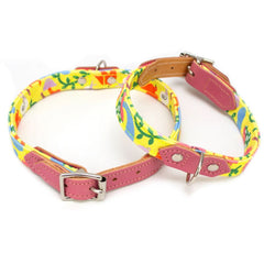 Psychedelic Garden Dog Collar by Hiro & Wolf